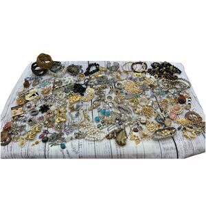 5 + Pound‎ Lb Lot Jewelry Vintage & Modern Wearable Crafting As Is